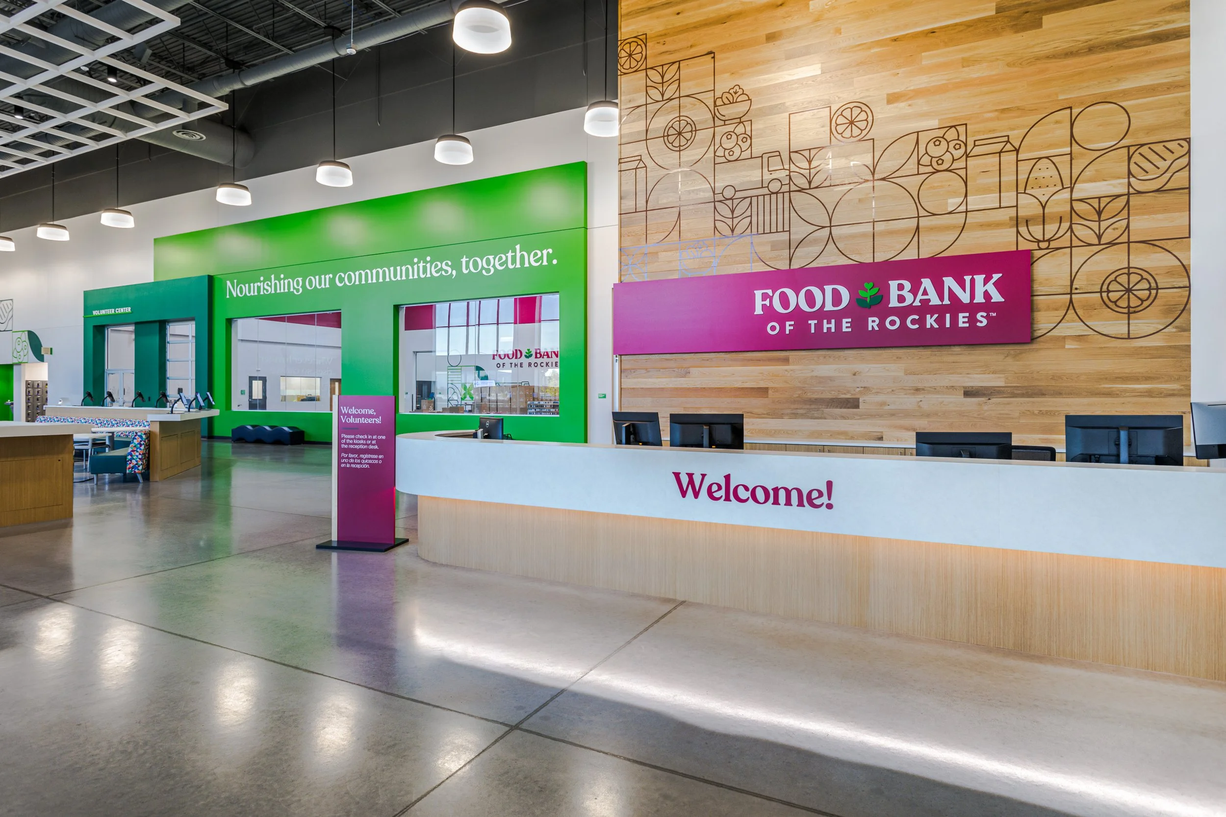   Donor Recognition | Experiential Graphic Design | Branded Placemaking | Signage &amp; Wayfinding     PROJECT ROLE  Creative Director &amp; Lead Designer    CLIENT  Food Bank of the Rockies   LOCATION  Aurora, CO    COMPLETED  Winter 2025    DESIGN 
