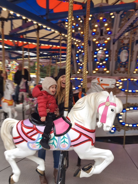 London's first time on a carousel.