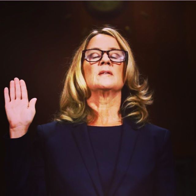 Hold your head high, like Dr. Ford. No matter what happens tomorrow, WE stand with women and WE reject Kavanaugh, a sexual predator, to be Supreme Court Justice. We never truly lose until we decide we have. #DrBlaseyFordDay