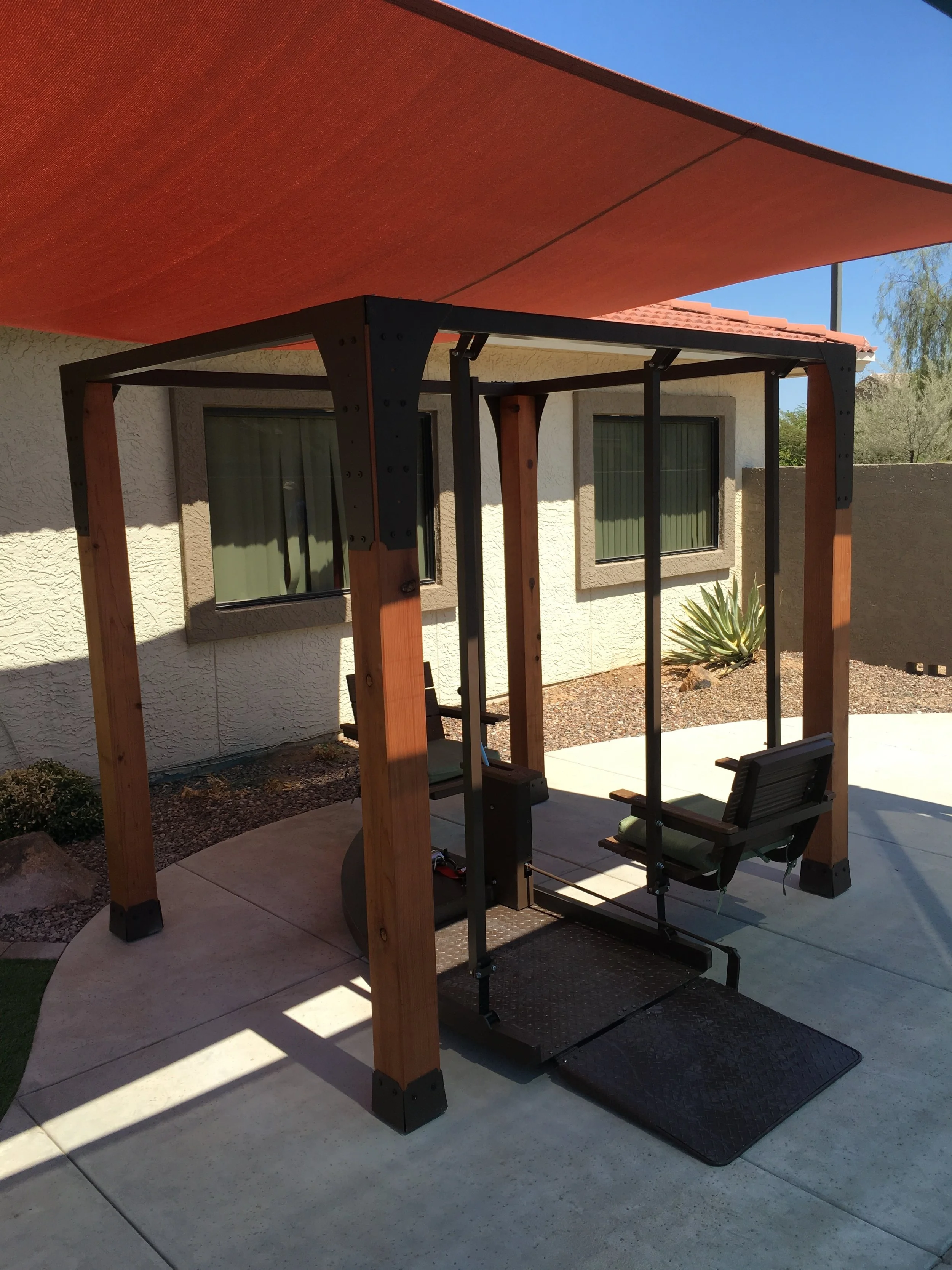  This is the second wheelchair Squaw Peak Rotary has built for Hacienda Healthcare; a home for the fragilely handicapped. &nbsp;The first one had a constant waiting line of residents so we decided to build another one on the other side of the buildin