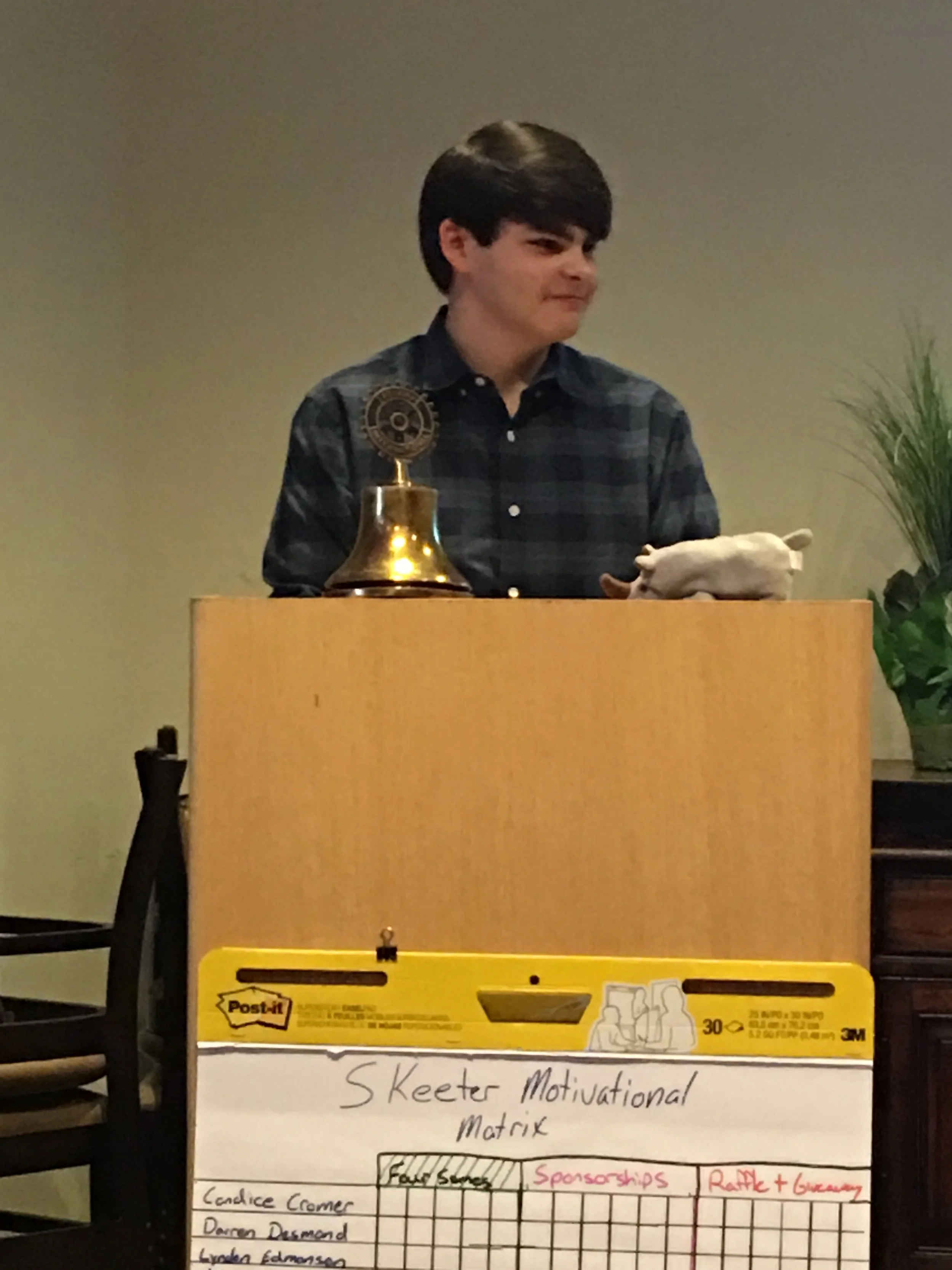 Interact President Mitchell giving us a services update.