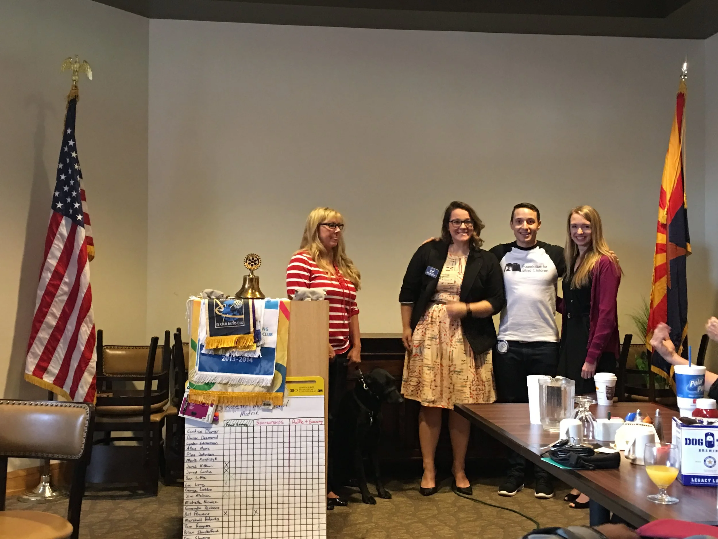 Jean, Ivan the Lab, Blake Blackman and Kim McIntier with Gabriel's Angels - a group that offers pet therapy for at risk kids.