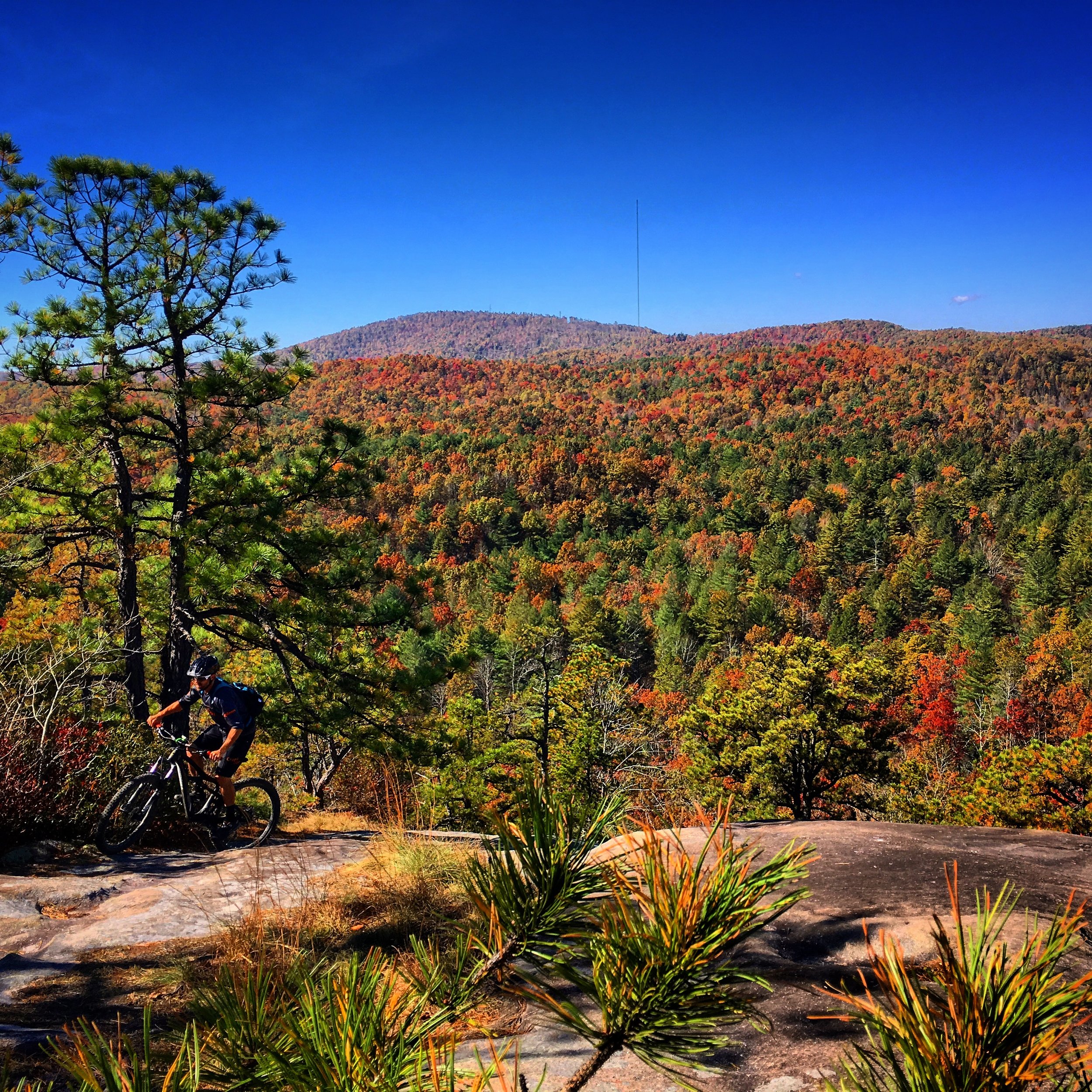 Chad playing on the edge of Big Rock