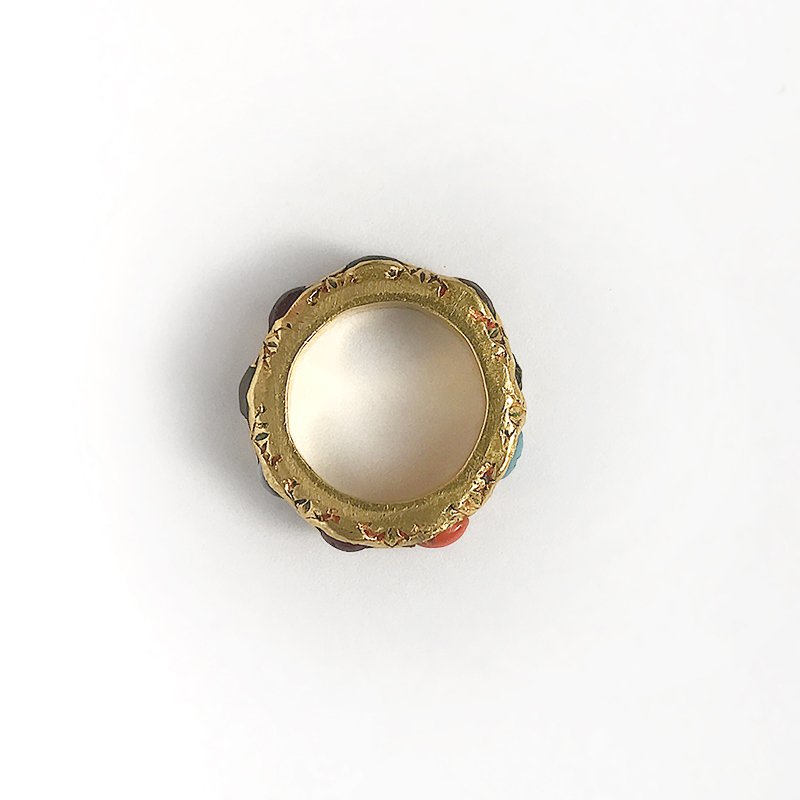Gold Navaratnam Multi-Gemstone Ring, India. 18th Century. — Teremok ...