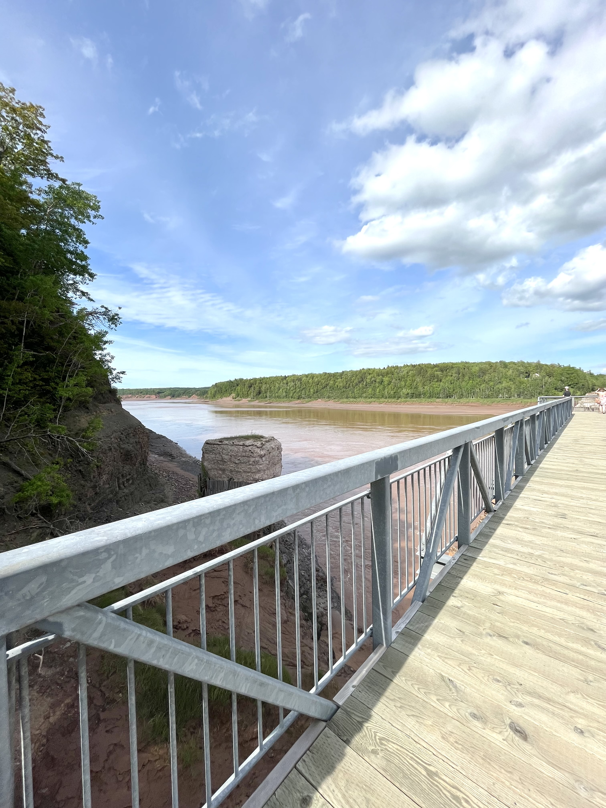 View of the Shubenacadie River from the Interpretive Centre observation platform.