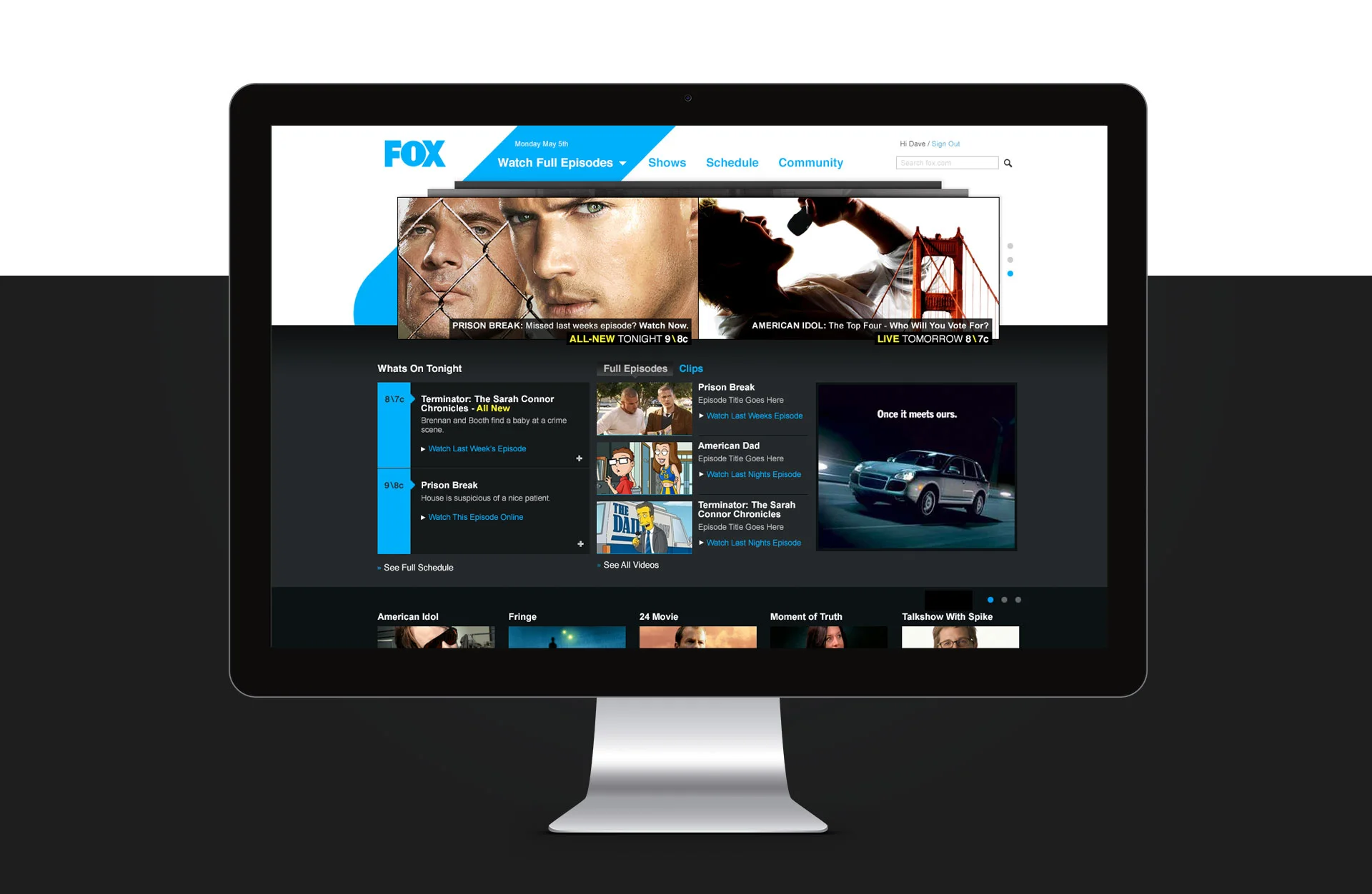  Creative director at Fox Broadcasting. Oversaw two complete redesigns of fox.com and the Fox Networks short and long form video platforms.  