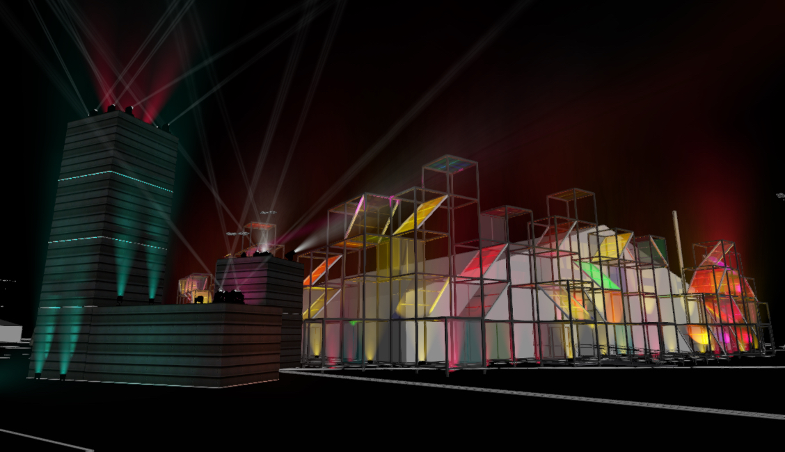 Computer rendering of event.
