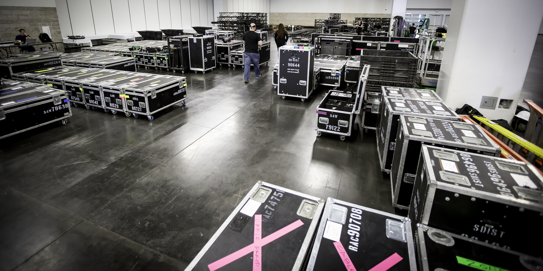 Organizing cases on site.