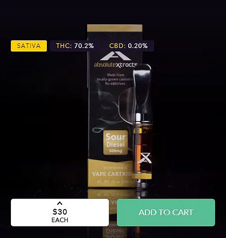 Sour Diesel Cartridge - Absolute Xtracts