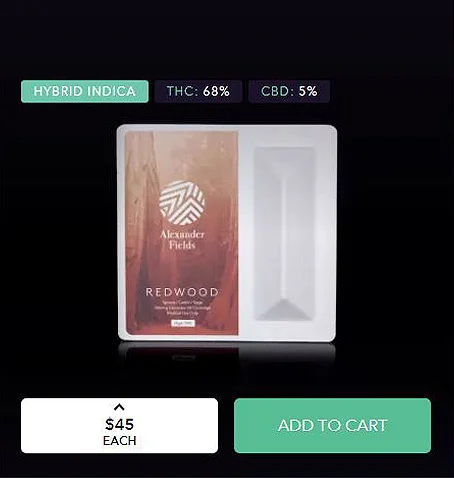 Redwood Cartridge THC - Alexander Fields