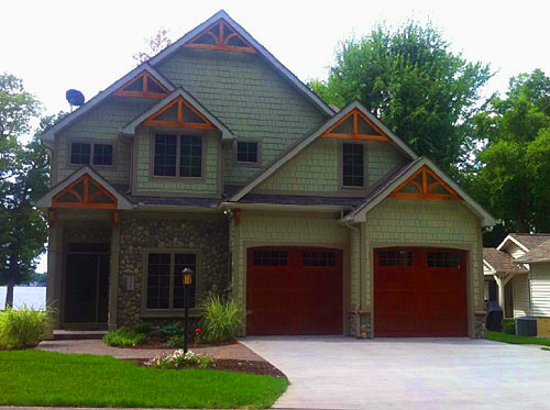 Double Single Wood Garage Doors