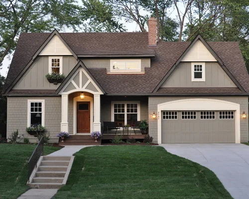 Recessed Metal Double Garage Door