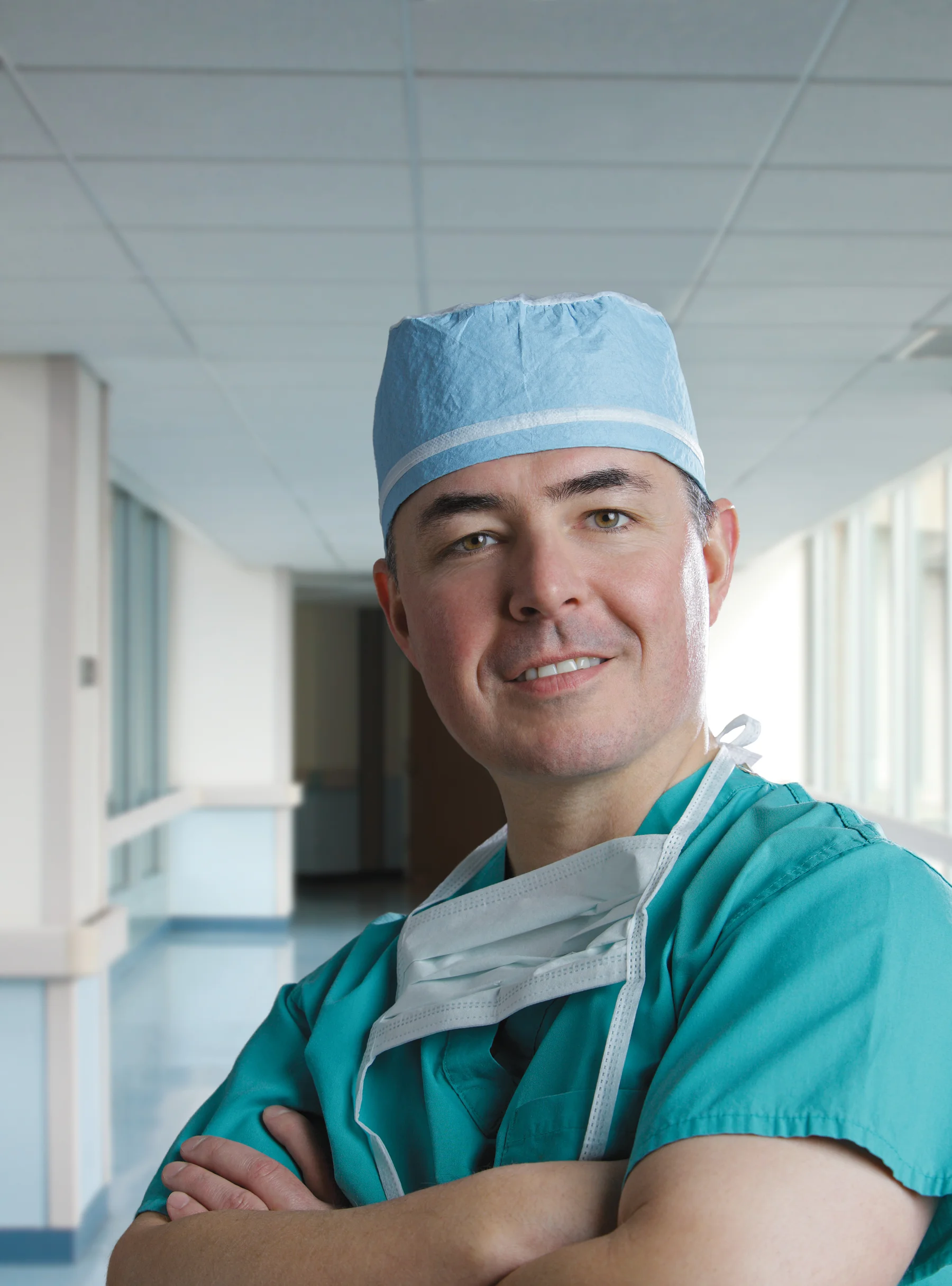 Caucasian Male Doctor in Scrubs