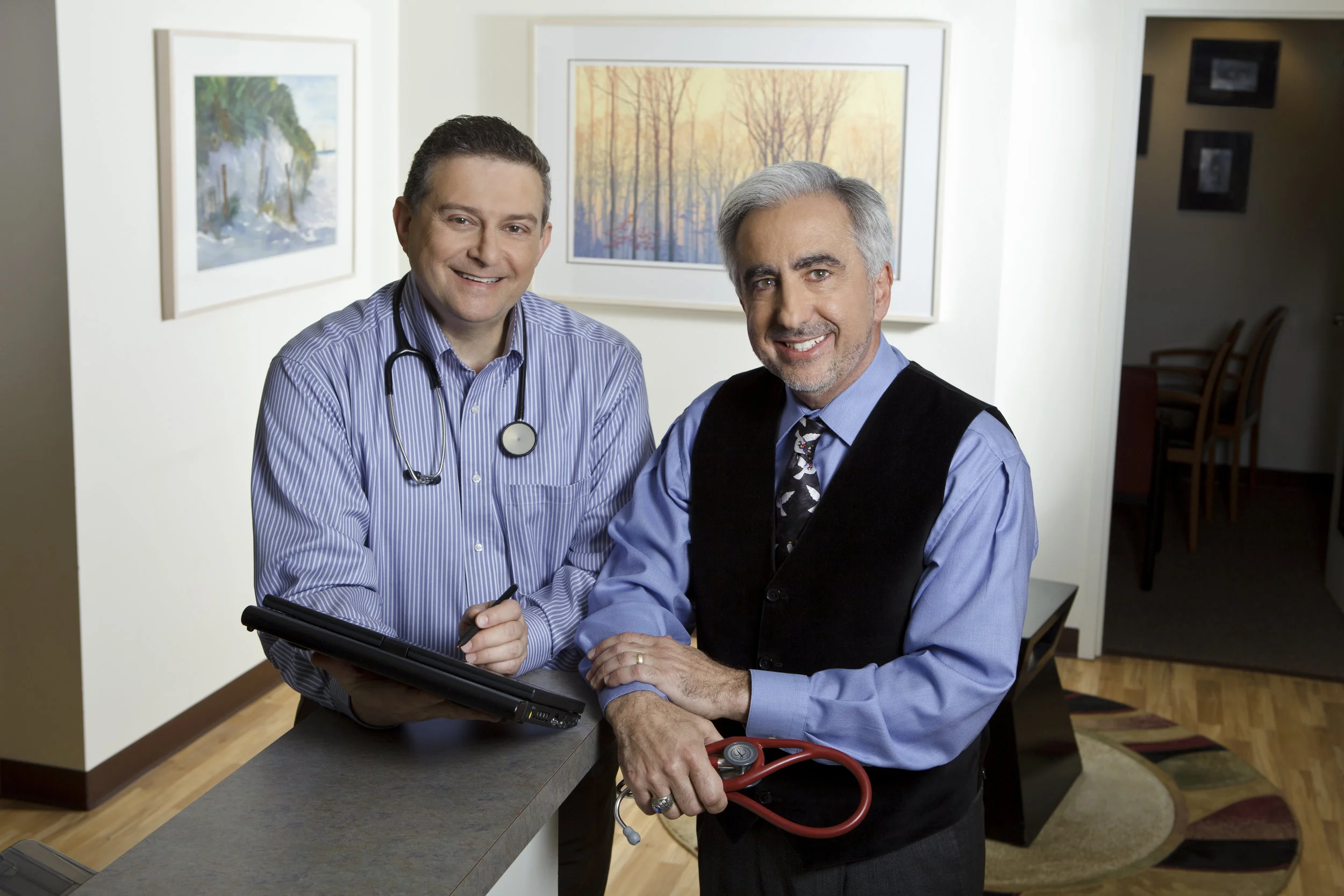 Male Caucasian Doctors in Office