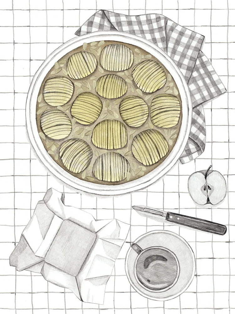 Versunkener Apfelkuchen