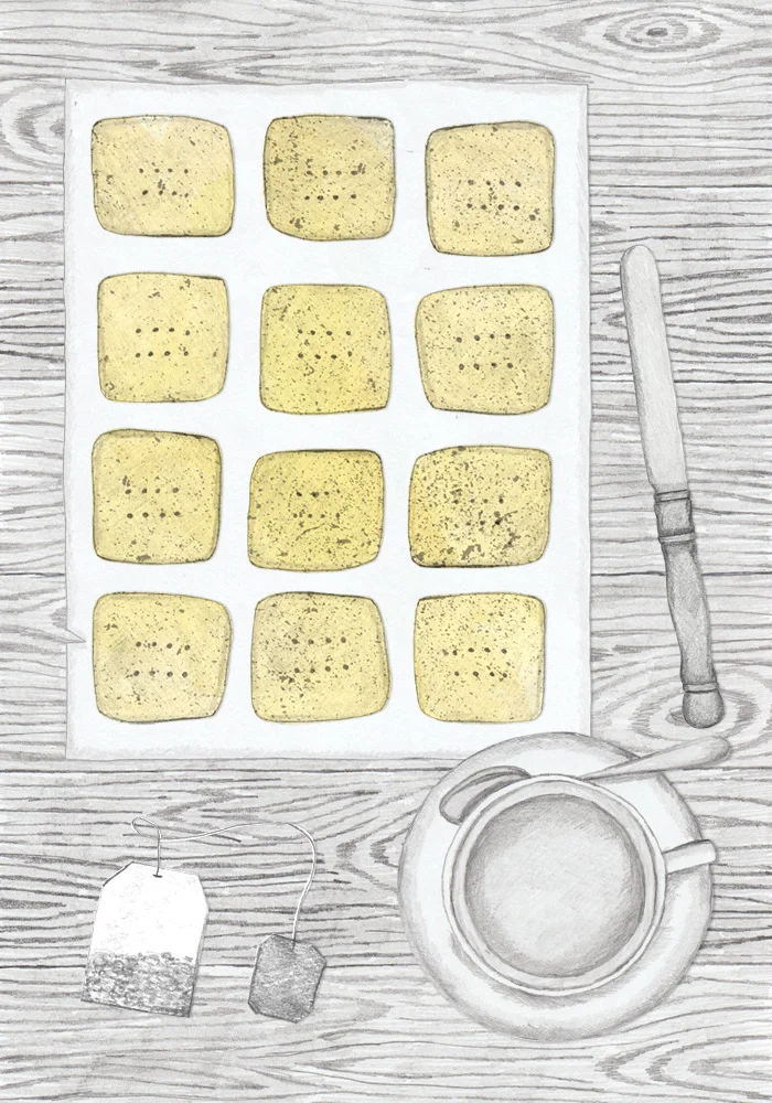 schnelle Weihnachtskekse, einfache Plätzchen, Shortbread mit Earl Grey. New Cakes On The Block