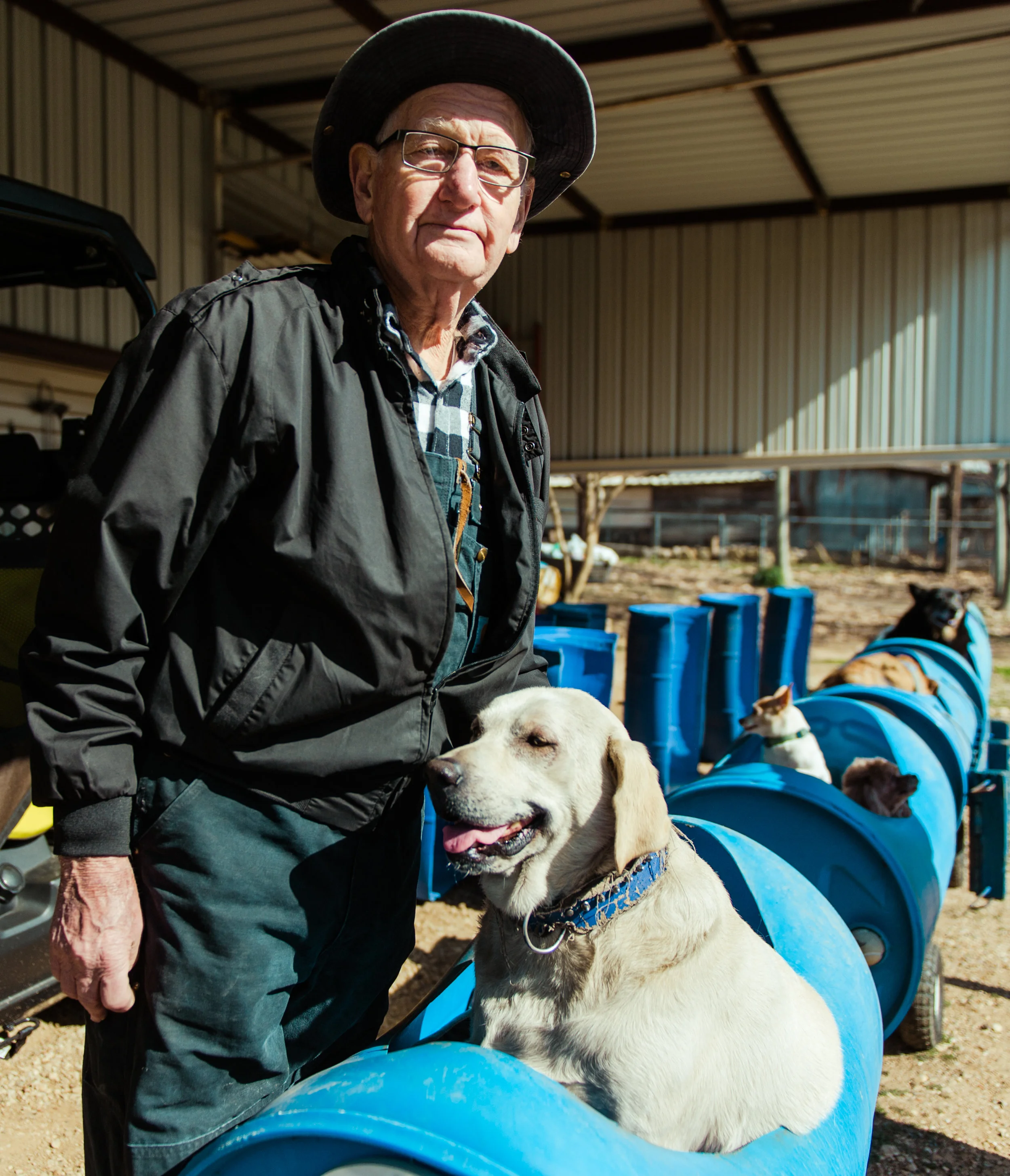 Eugene Bostick and Buddy, minutes before starting our train ride.