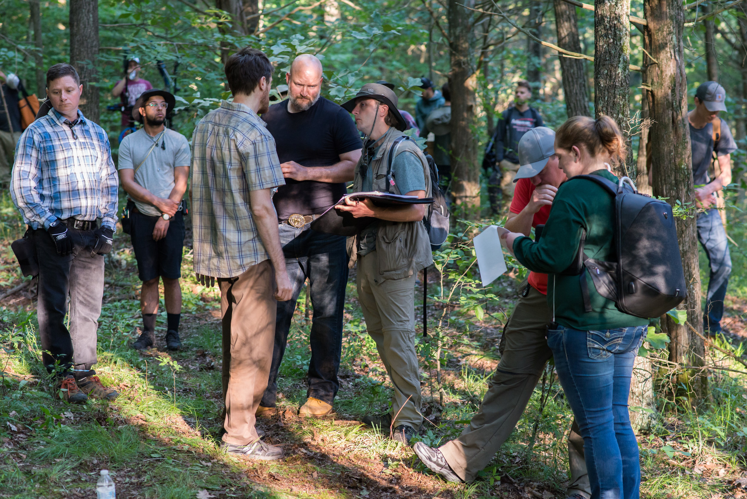  The crew sets up a shot with actors, Michael B. Woods (JARED) and Sean Patrick Leonard (WAYLAND).  Photo credit,  Nathan Fortmeyer  