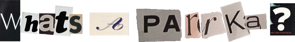 What's a Parrka? Cut-paper lettering