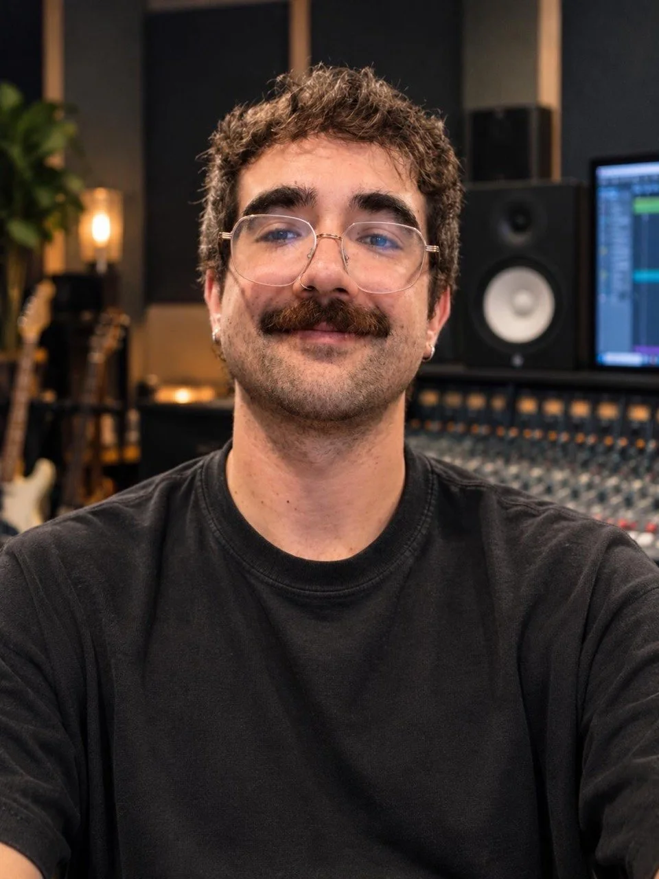 Sergio Galindo in the recording studio