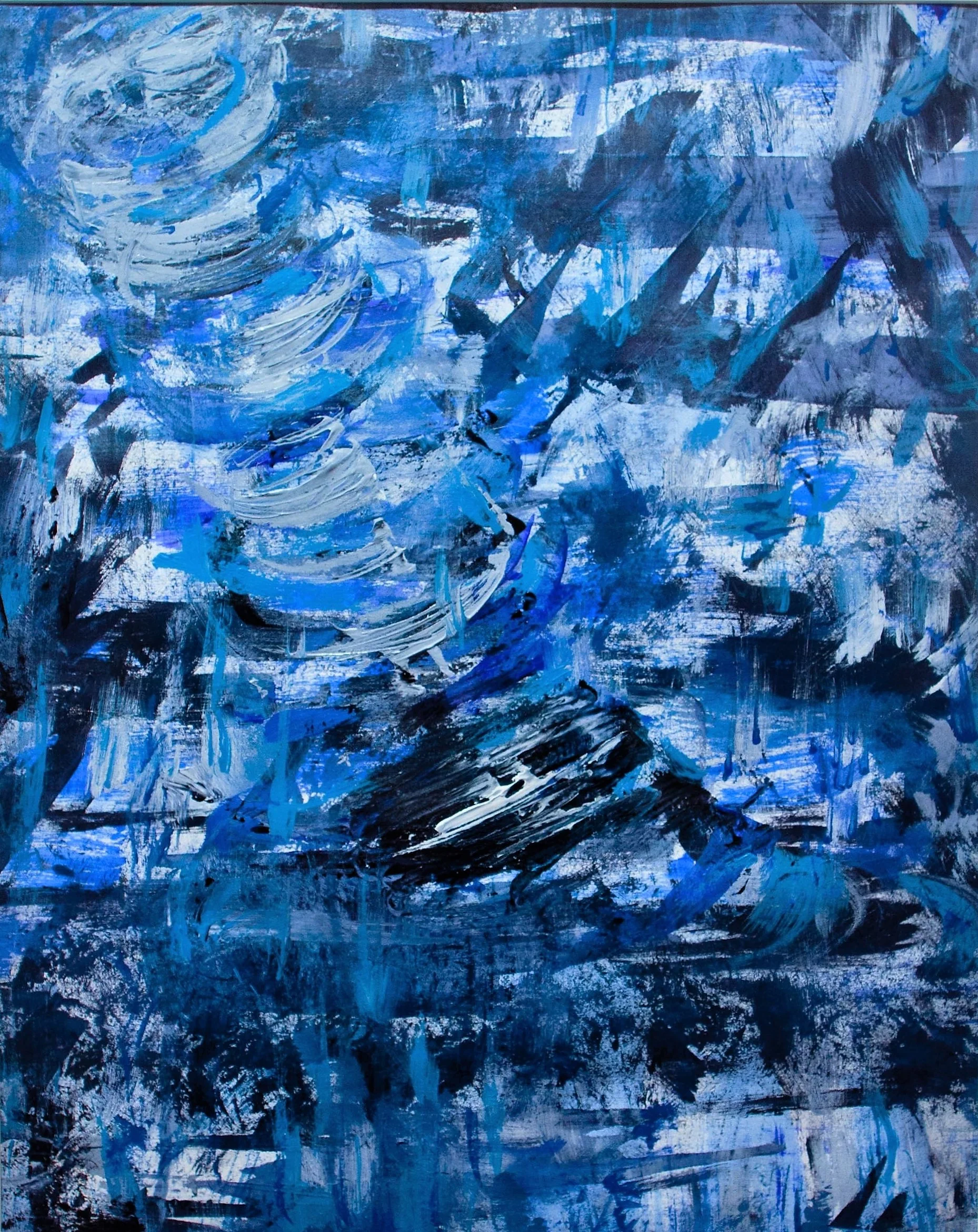 "Greys", 18x24, acrylics on paper, 2012. 