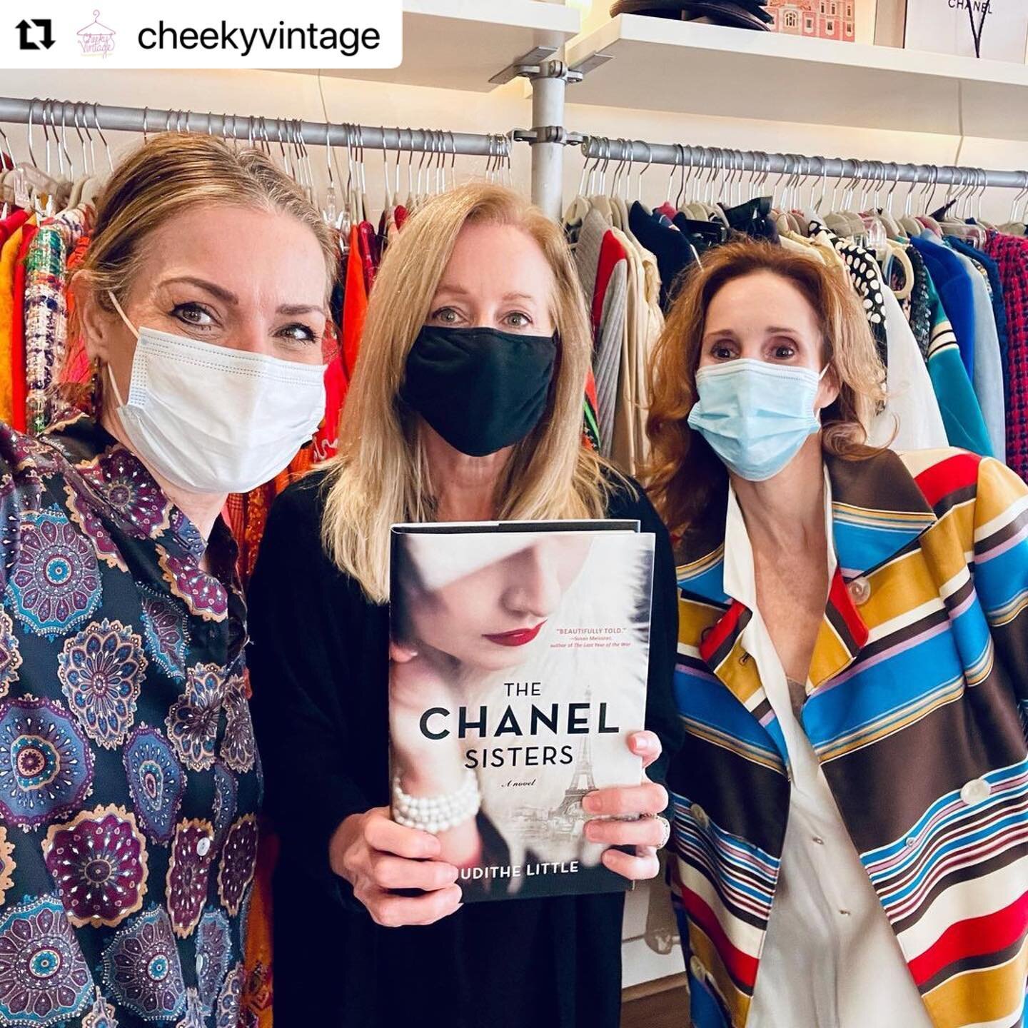 ☀️What a fun afternoon&mdash;dropped by @cheekyvintage, gave them a book, talked about Chanel, and tried on Chanel jackets.  A wonderful change from the parka and long underwear I was wearing inside the house this time last week during snowmageddon. 