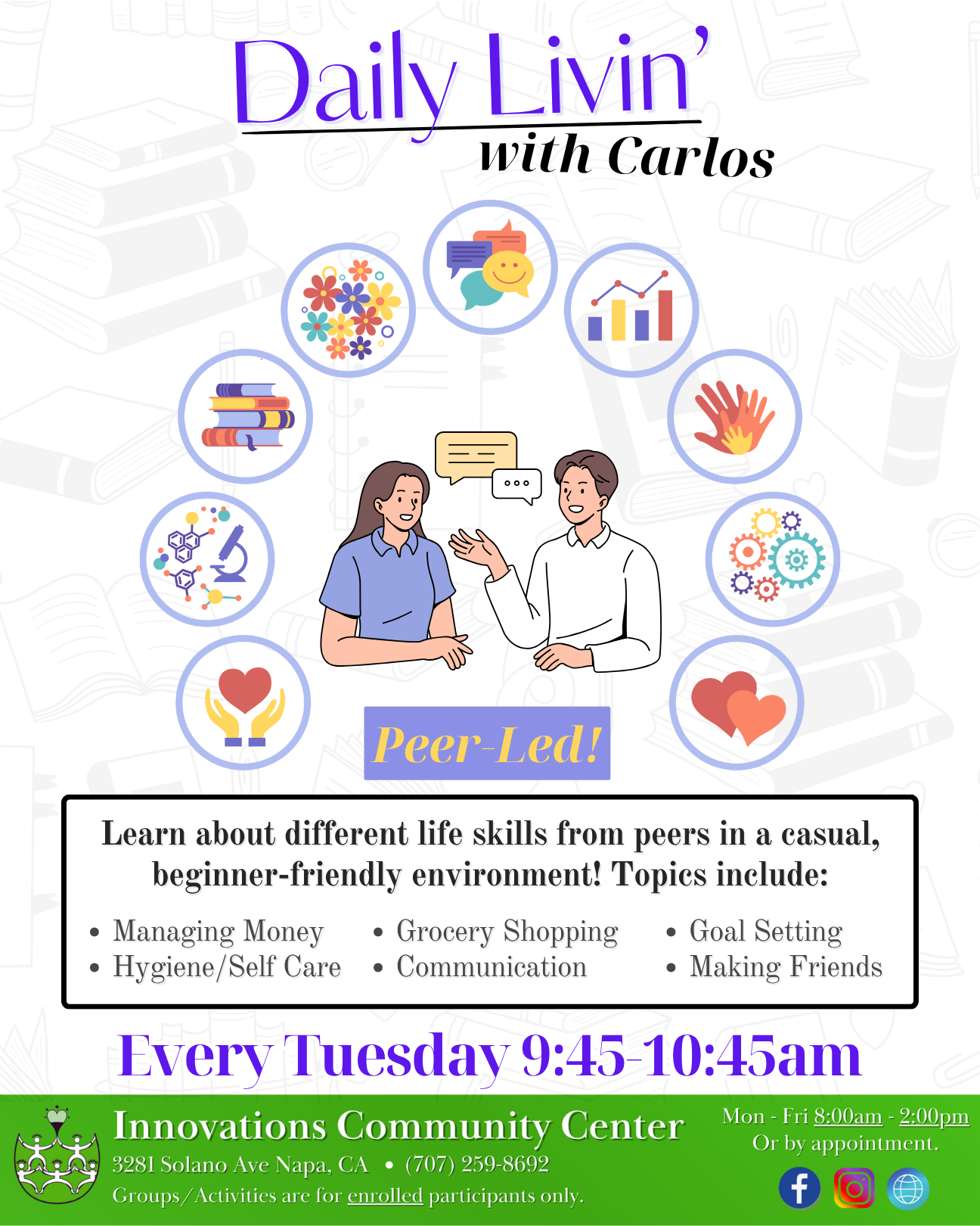 Activities & Groups — Innovations Community Center | Napa County