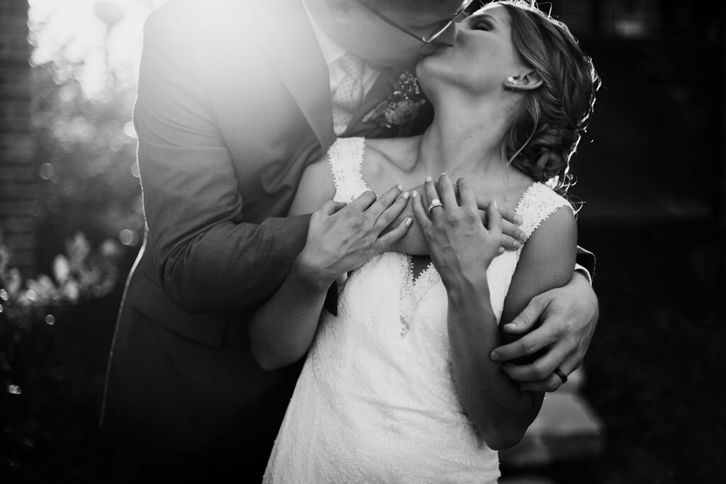 Wedding portrait at The Cannery in Eureka Illinois