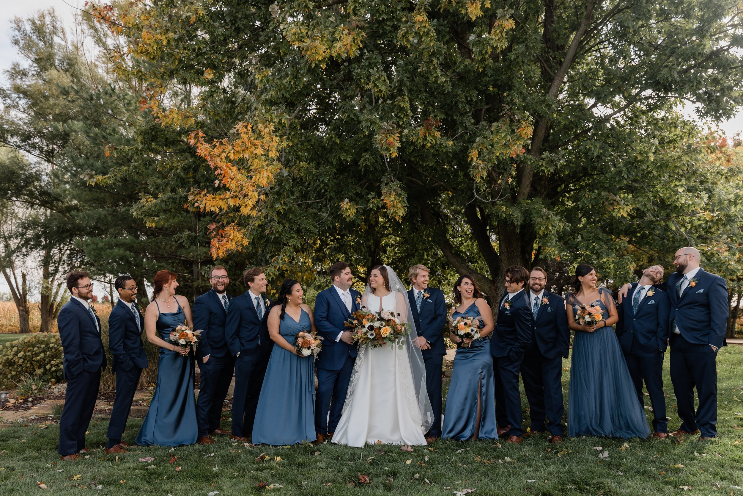 Beautiful Fall wedding at Pear Tree Estate in Champaign, Illinois.