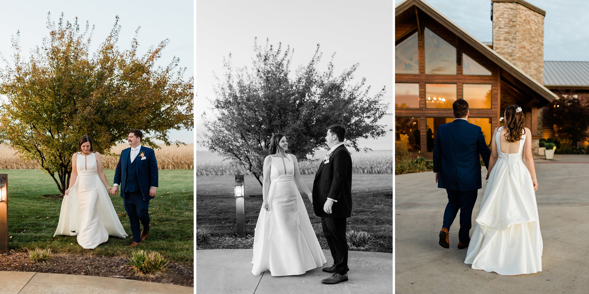 Beautiful Fall wedding at Pear Tree Estate in Champaign, Illinois.