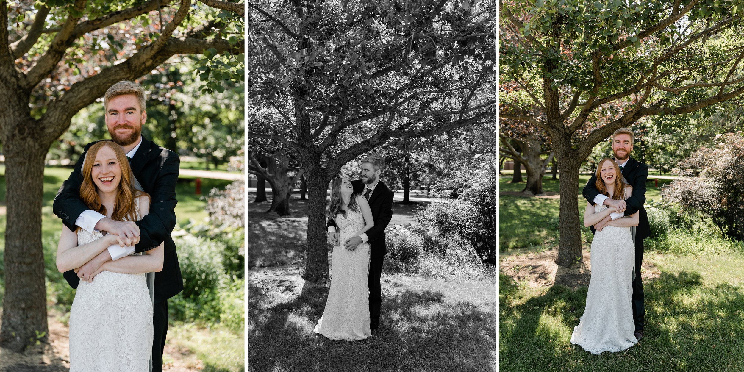 Wedding portraits ISU campus Normal Illinois