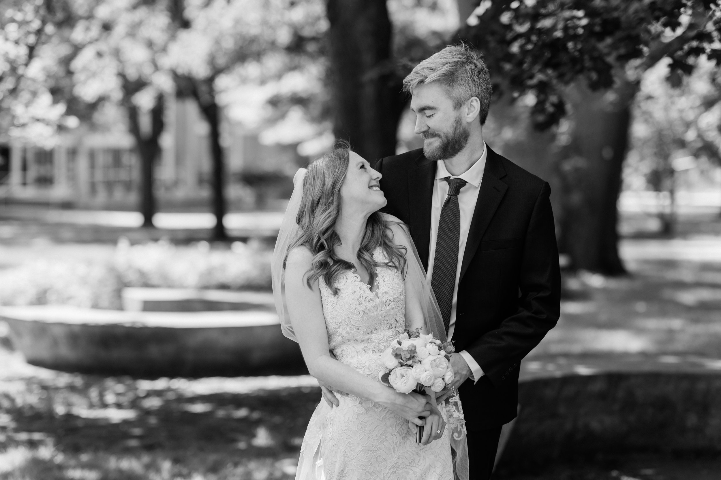 Wedding portraits ISU campus Normal Illinois