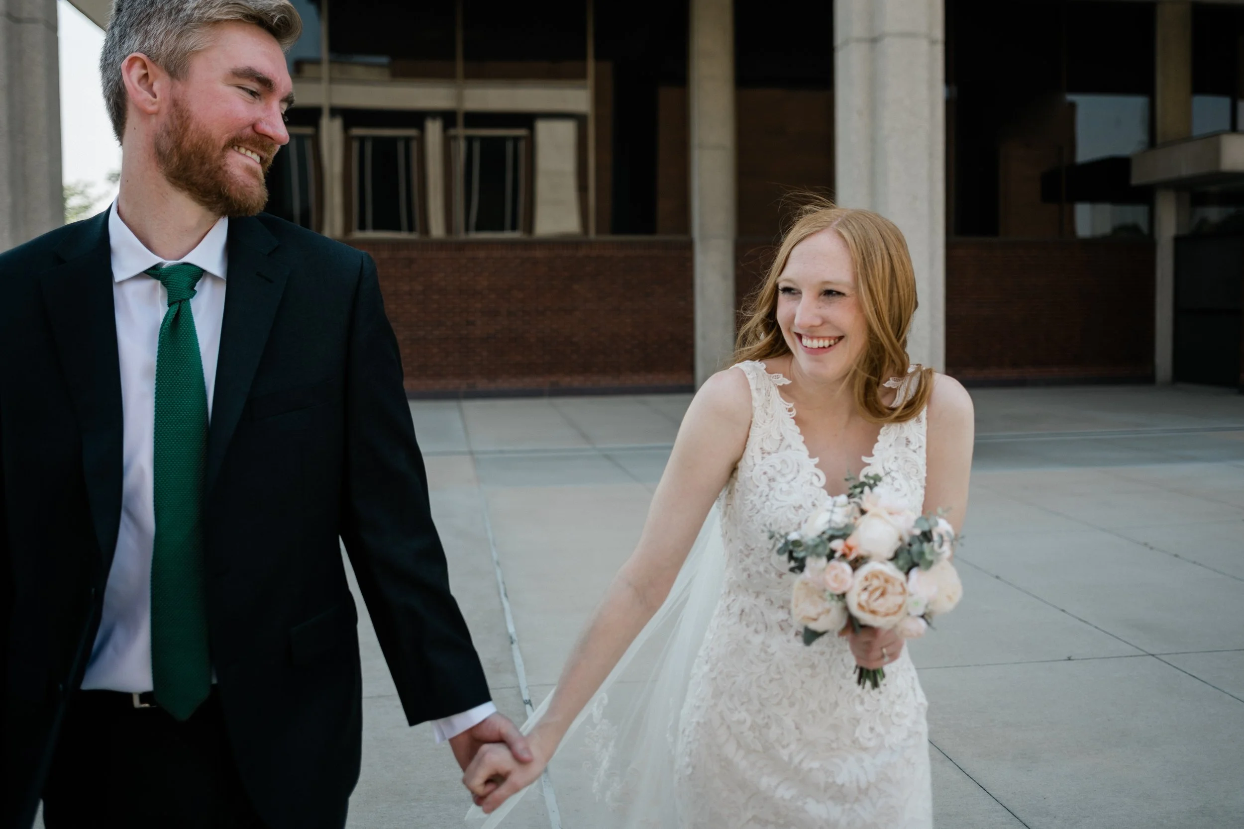 Wedding portraits ISU campus Normal Illinois