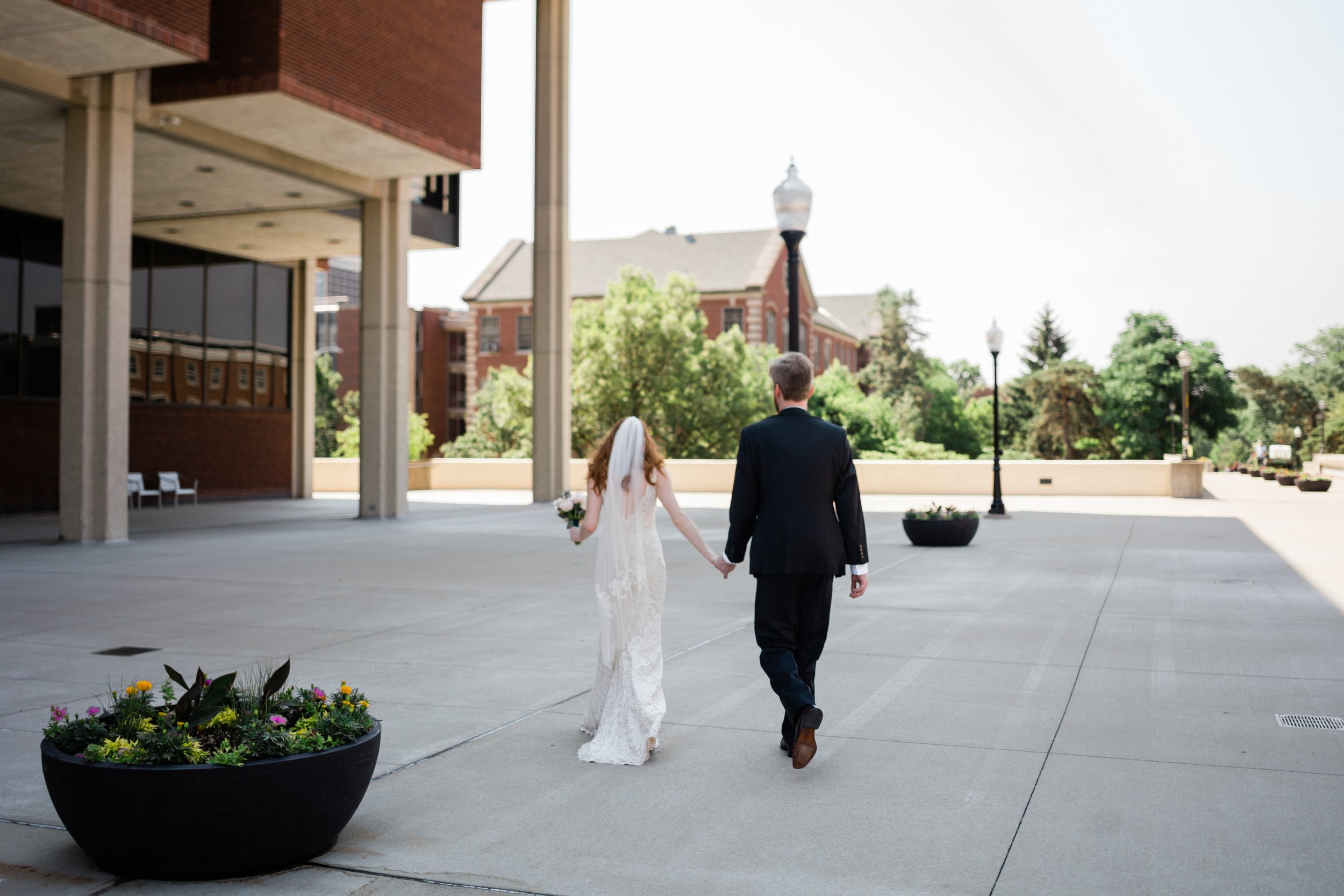 Wedding portraits ISU campus Normal Illinois