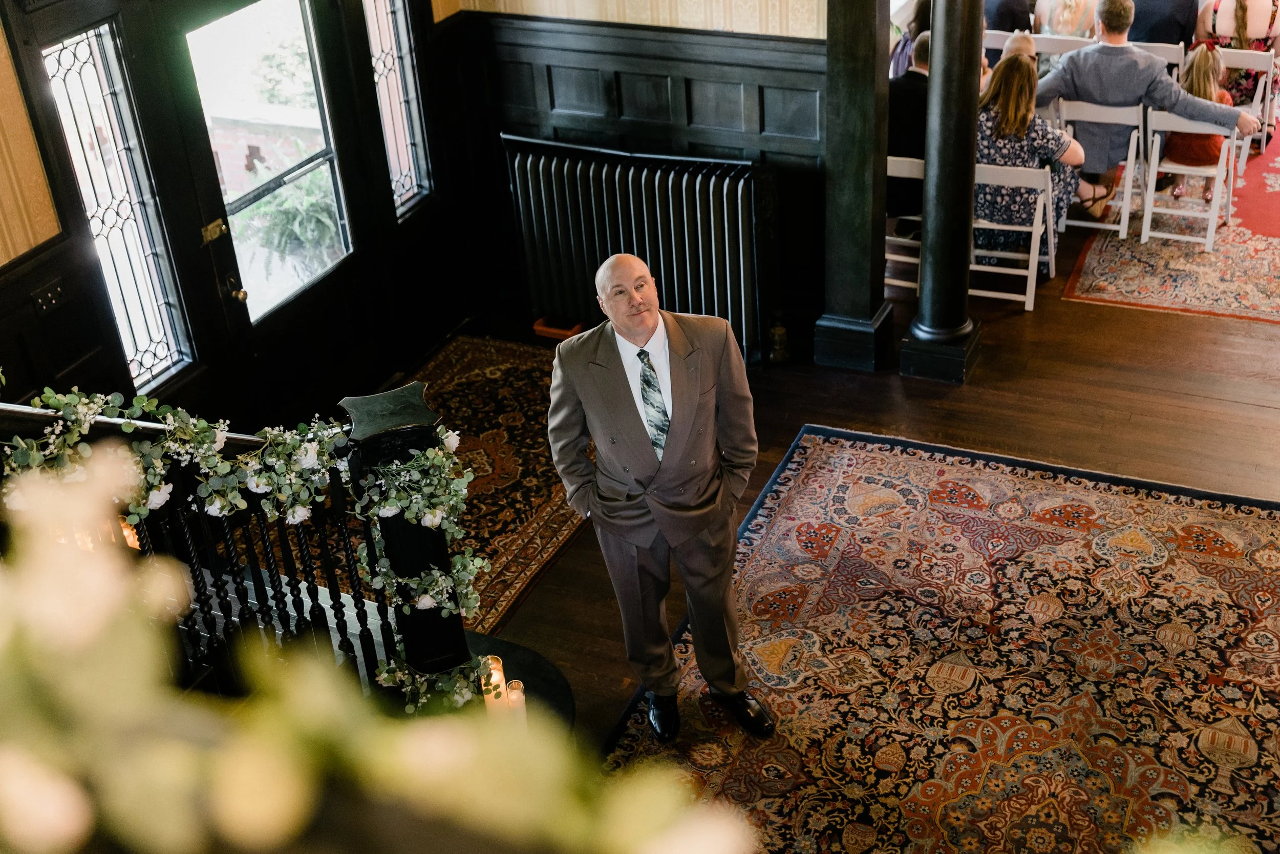 Intimate wedding Vrooman Mansion Bloomington Illinois