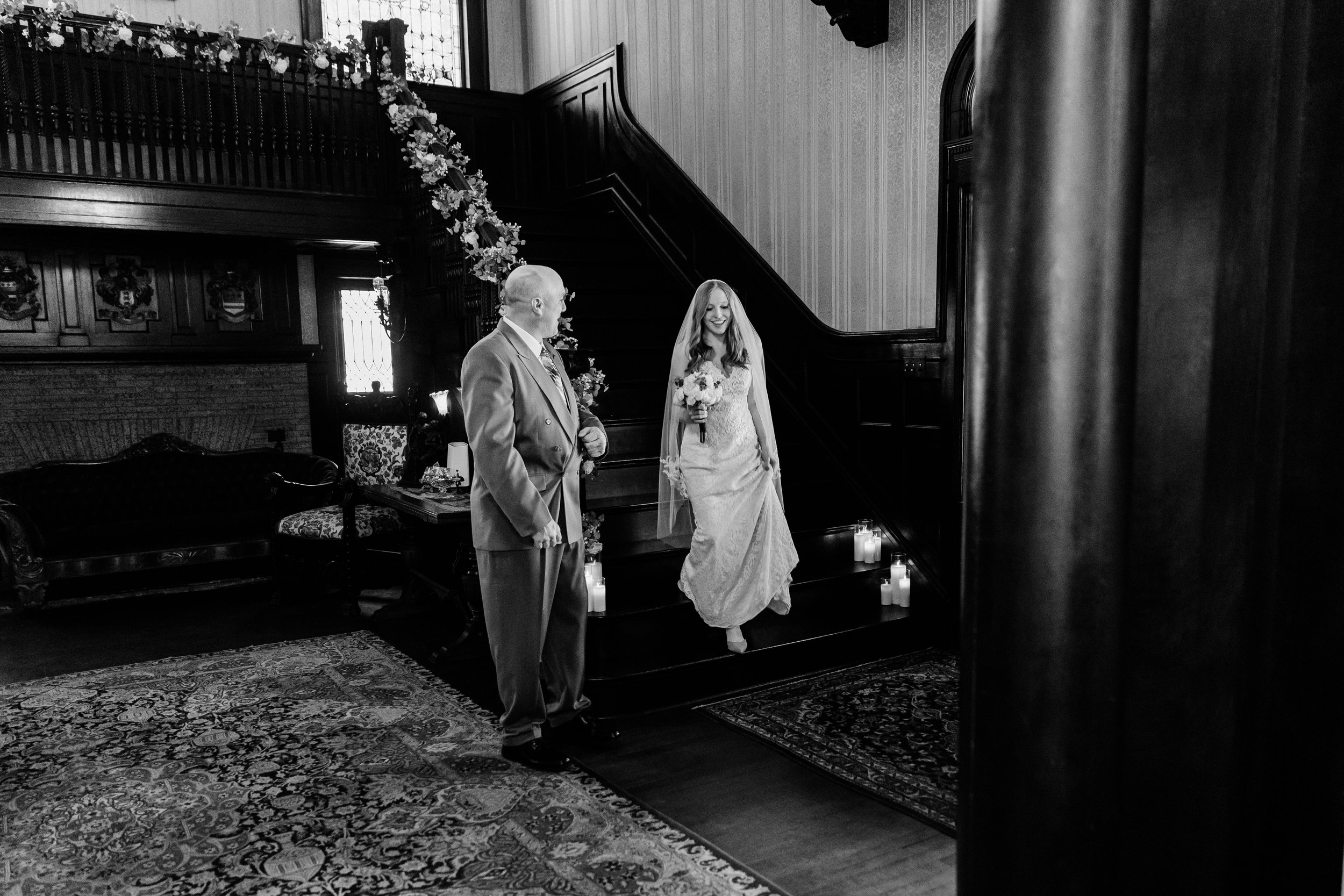 Intimate wedding Vrooman Mansion Bloomington Illinois