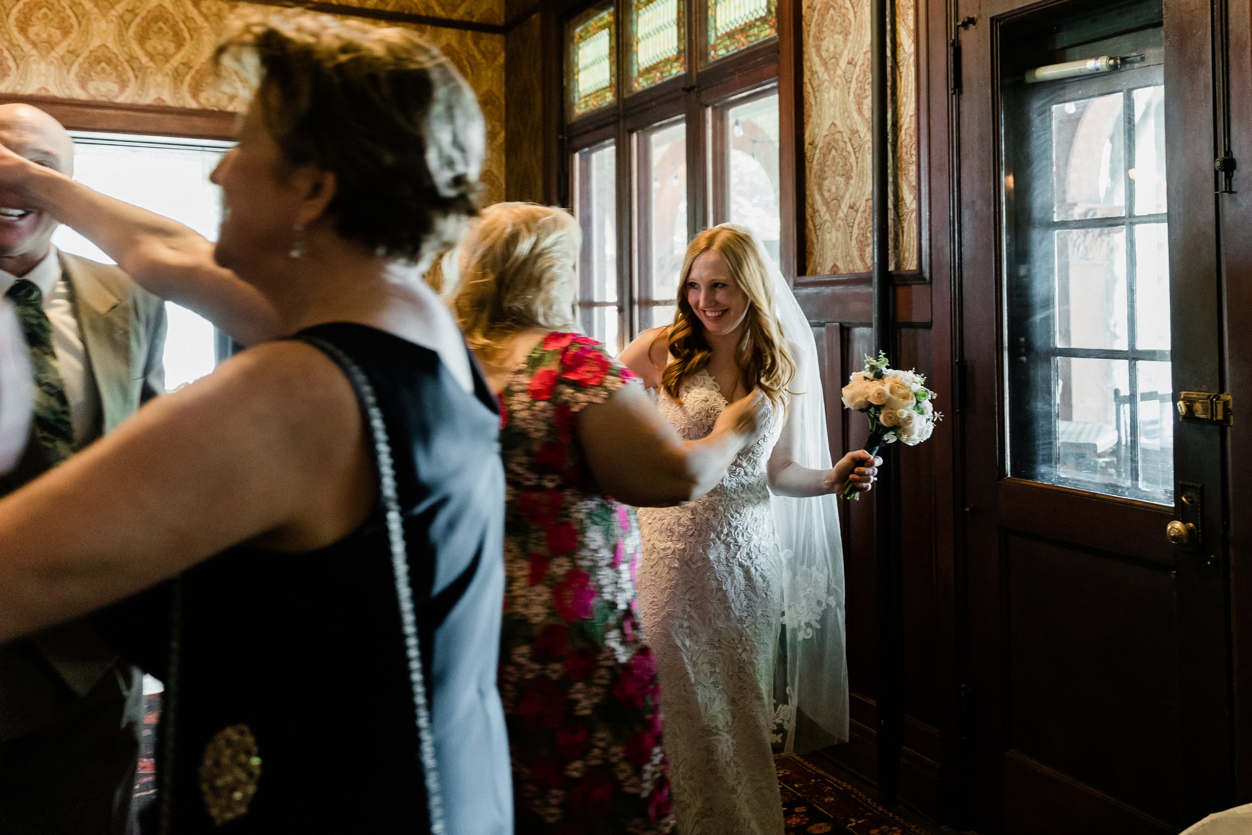 Intimate wedding Vrooman Mansion Bloomington Illinois