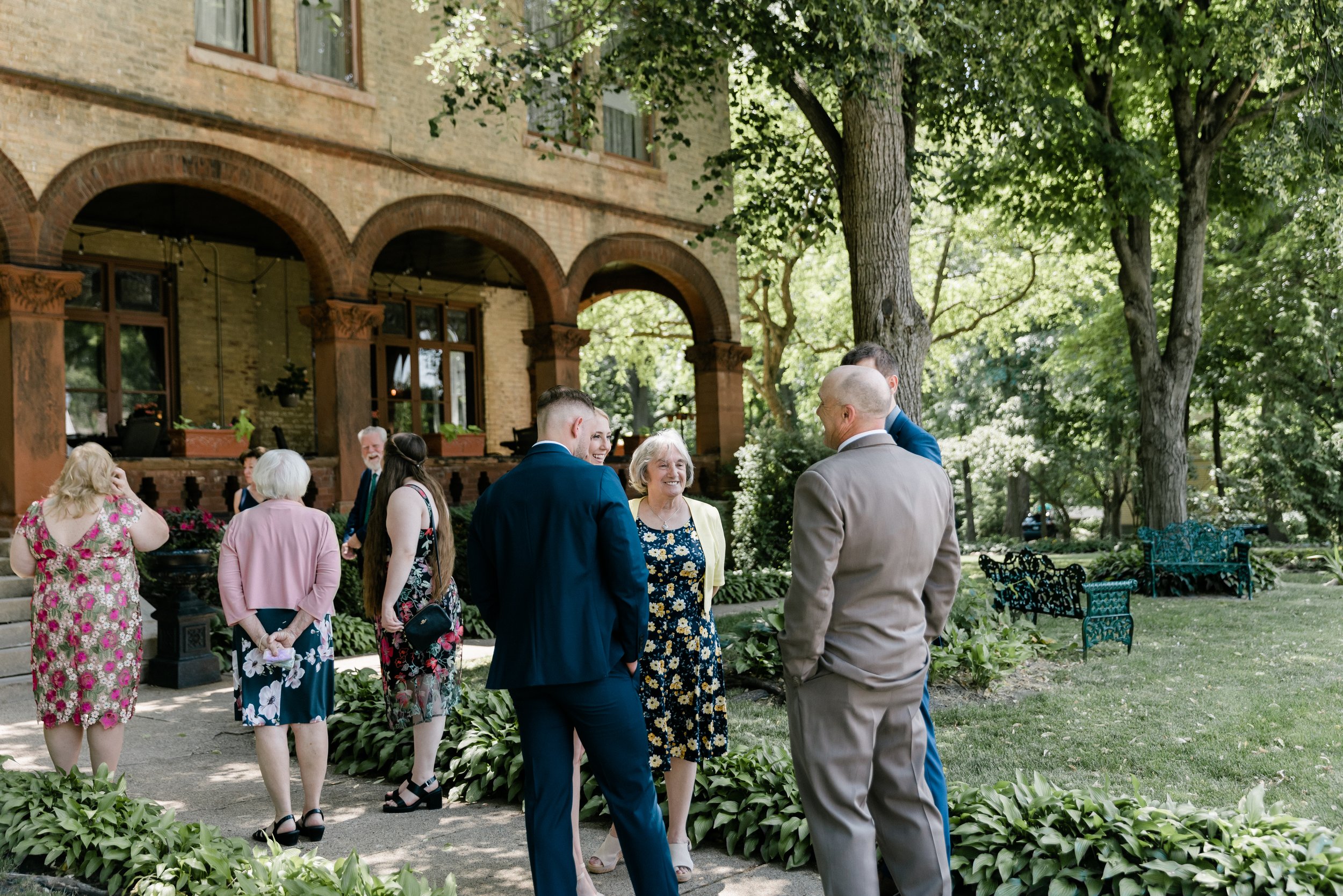 Intimate wedding Vrooman Mansion Bloomington Illinois