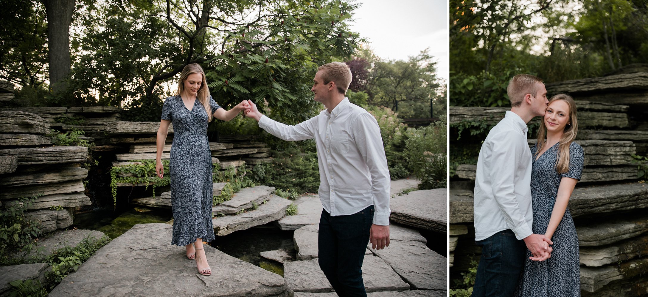 Engagement session at  Alfred Caldwell Lily Pool