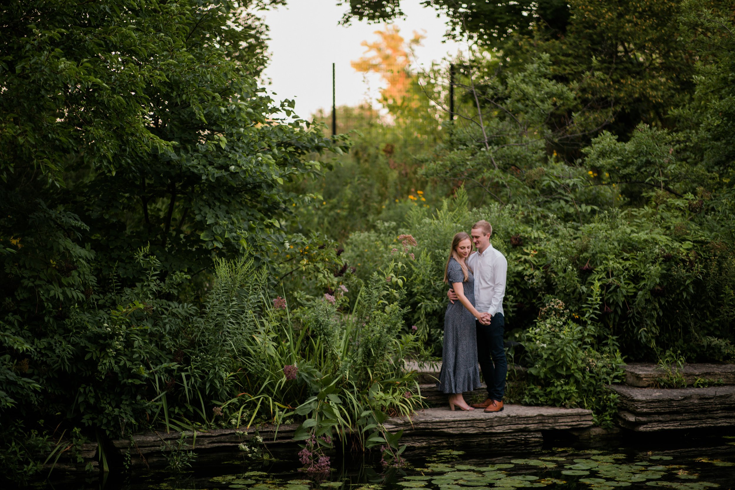 Engagement session at  Alfred Caldwell Lily Pool