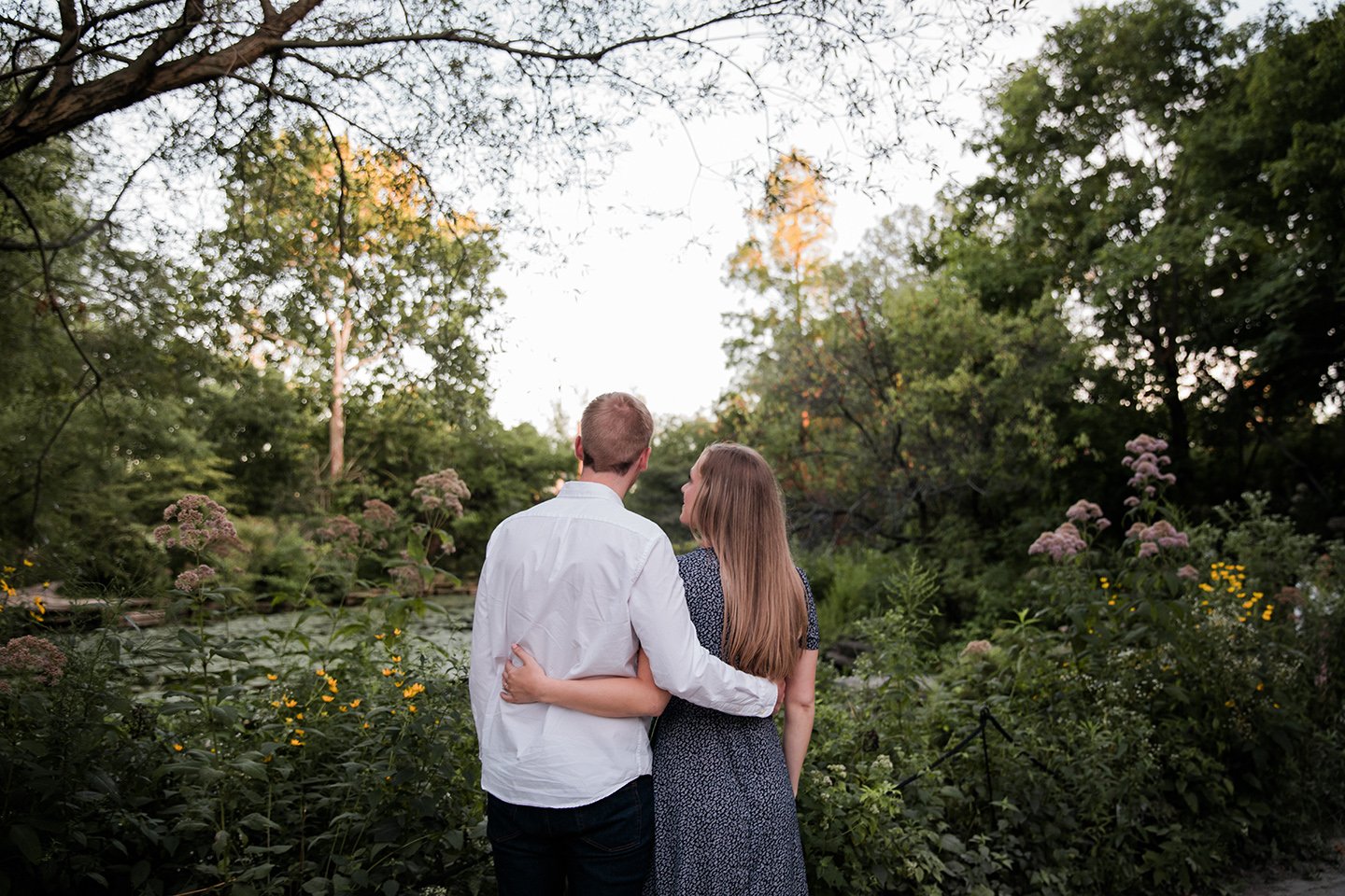 Engagement session at  Alfred Caldwell Lily Pool