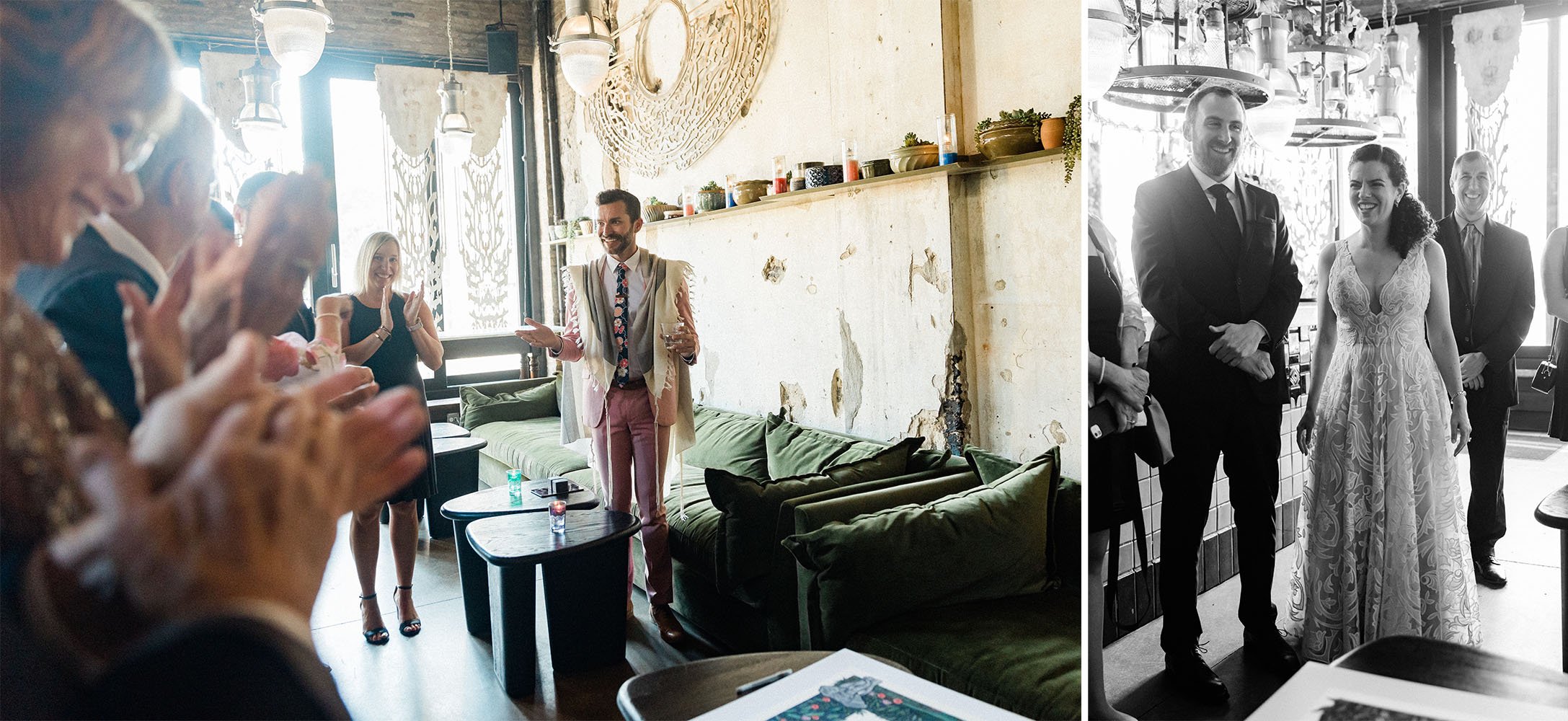 Intimate wedding at Beatnik West Town Chicago Illinois