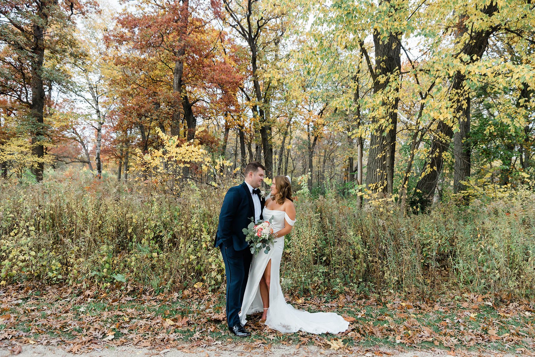 Bridal portraits at St. James Farm Forest Preserve