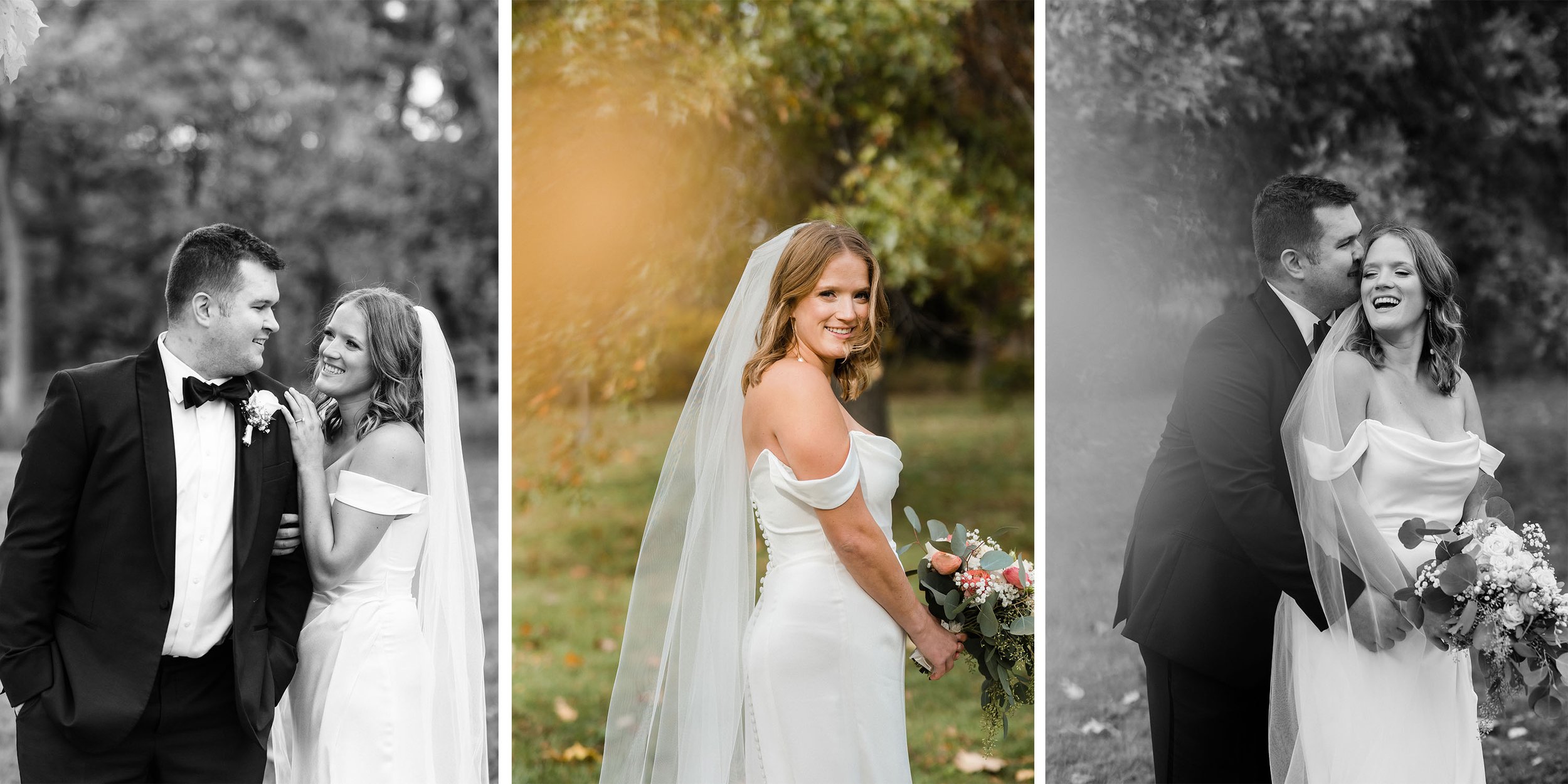 Bridal portraits at St. James Farm Forest Preserve