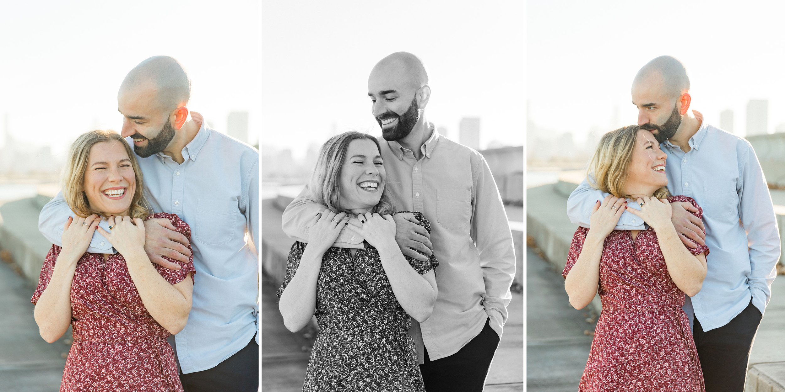 chicago skyline engagement session