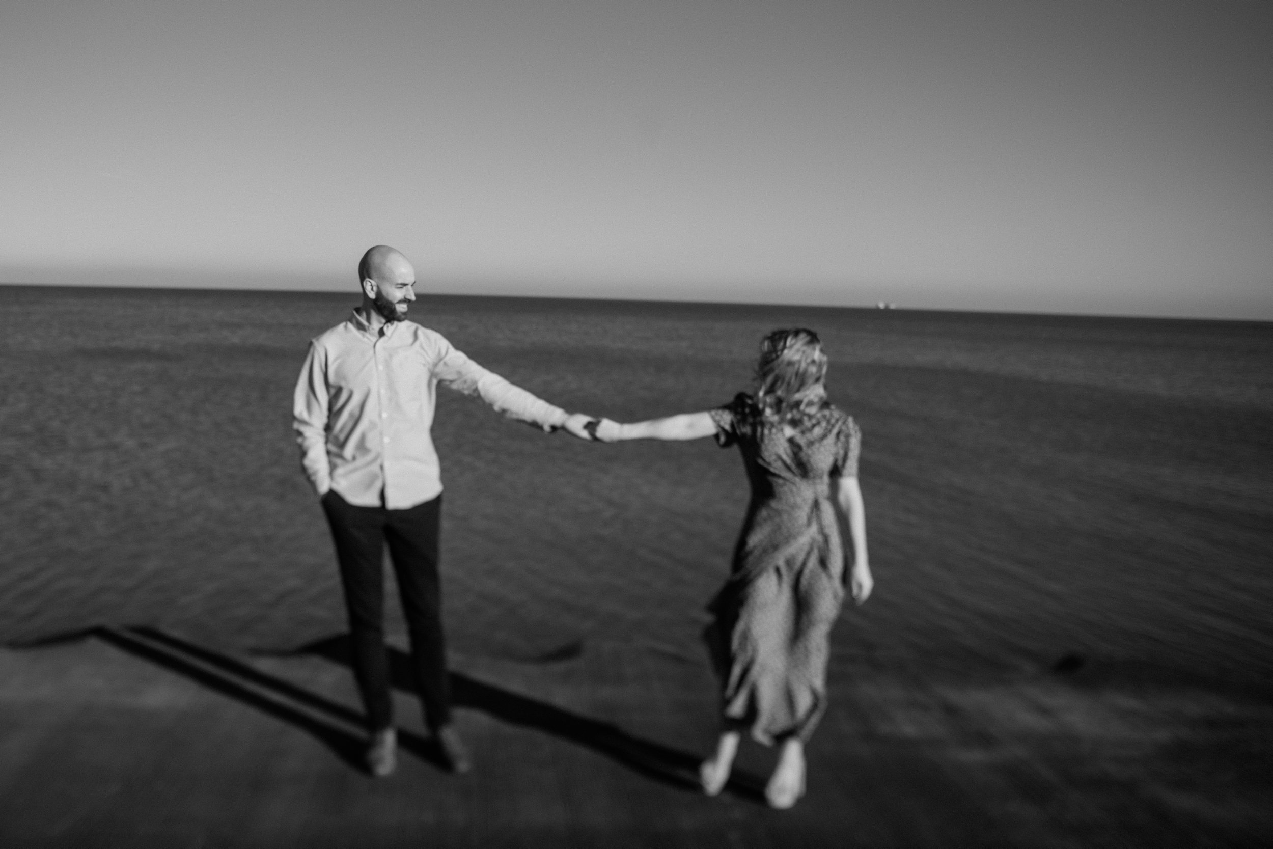 Chicago lake front engagement session