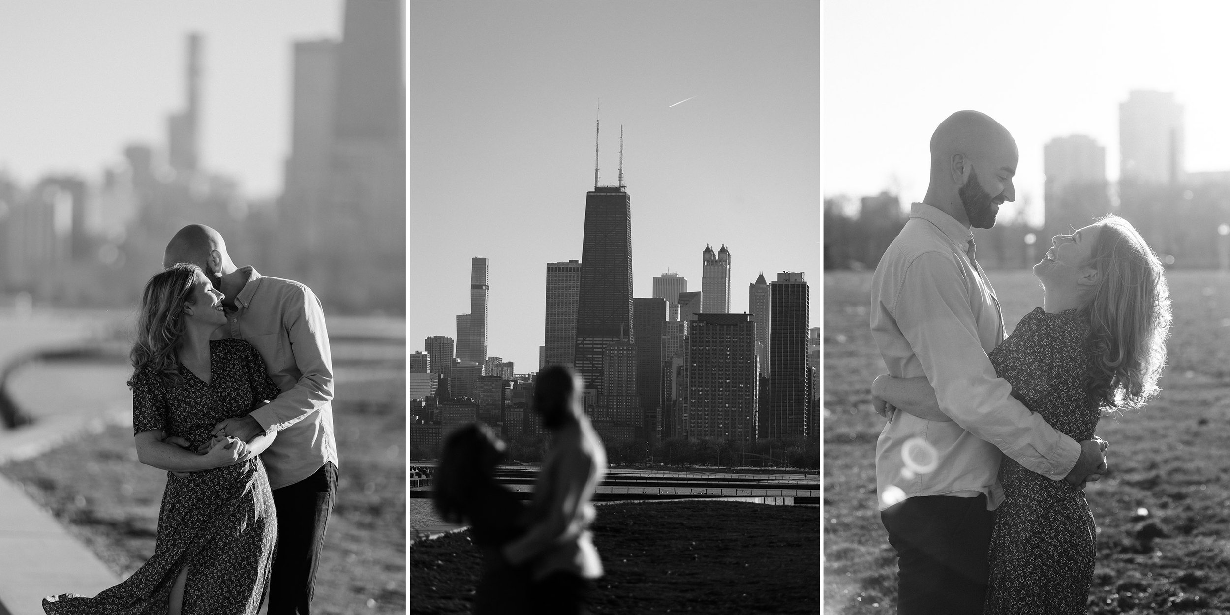 Chicago lake front engagement session