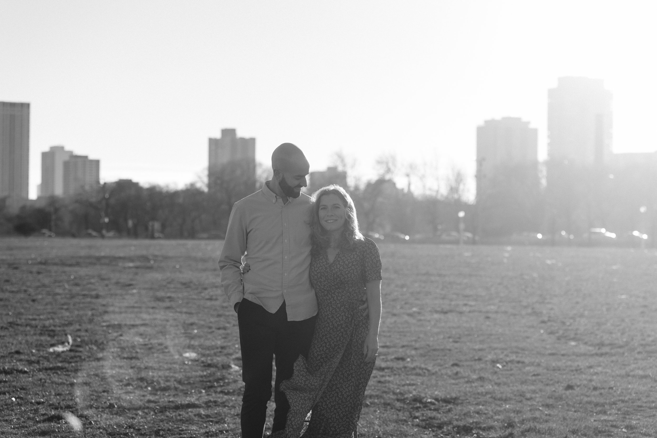 Skyline engagement session chicago