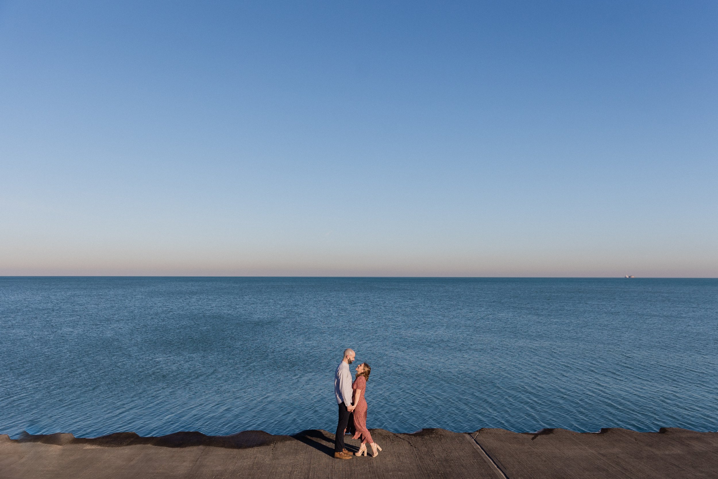 Chicago lake front engagement session