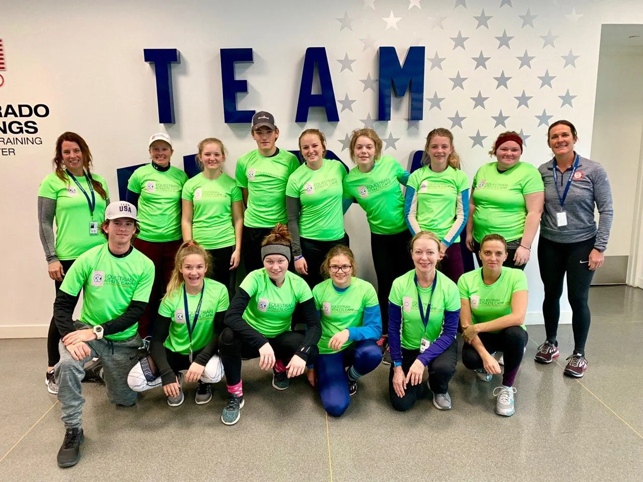 Olivia Miller and her team at the Colorado Springs Training Camp.